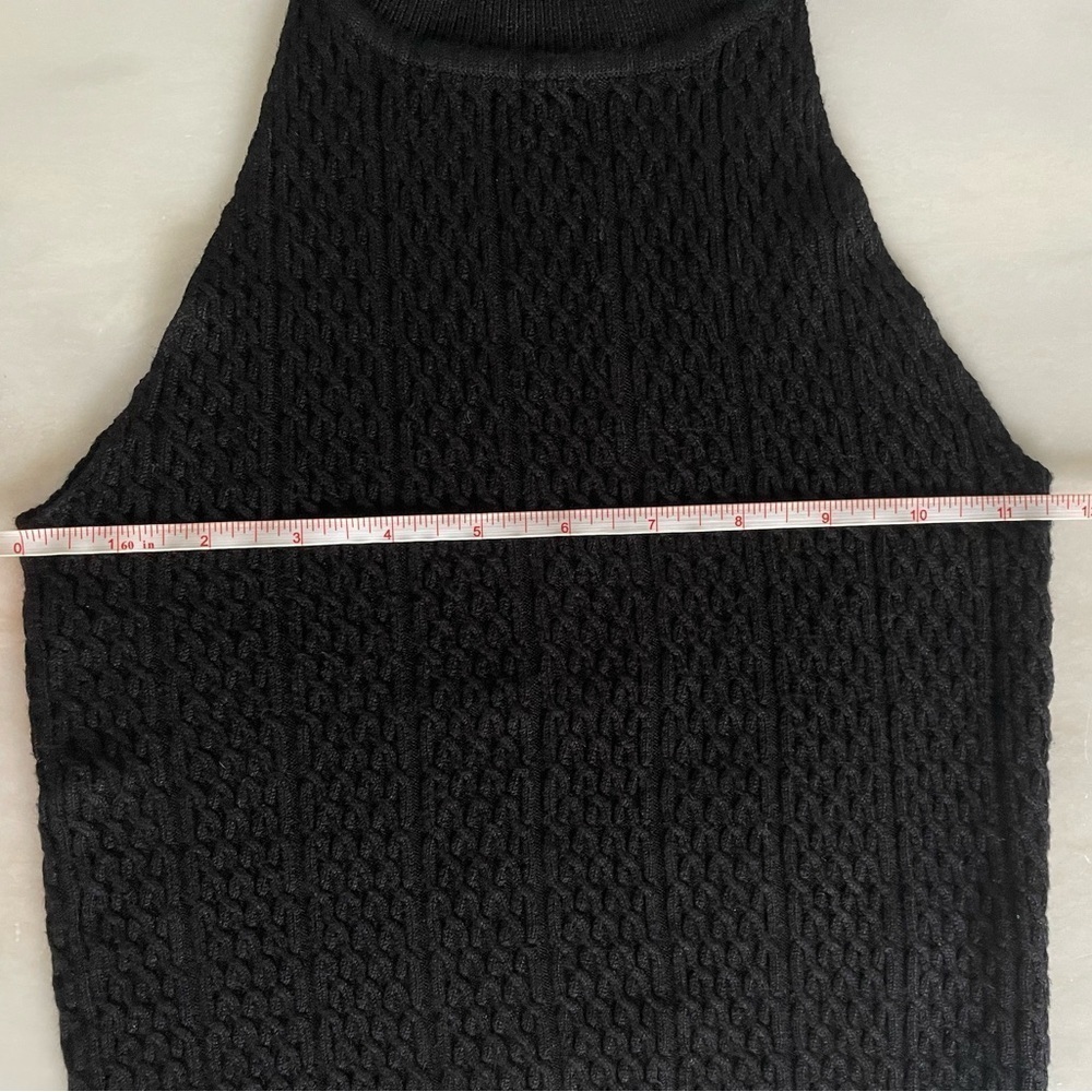 Revolve Superdown Black Knit Crop Top XS - Picture 7 of 8